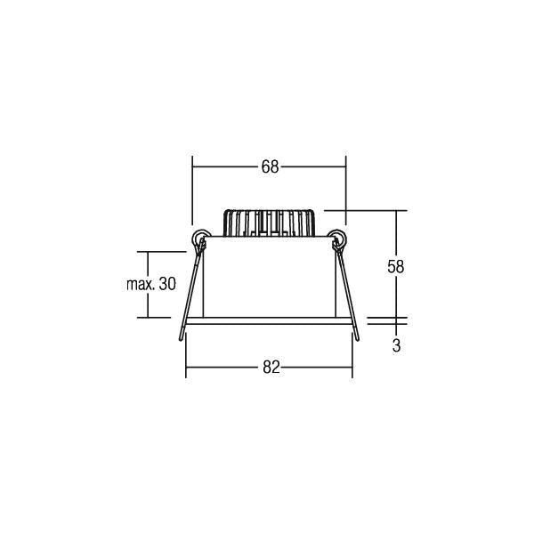 BRUMBERG LED-Einbaudownlight 350 mA, 6 W, 38°, 2700 K, rund, starr, weiss, IP54 (bei Ein BRUMBERG LED-Einbaudownlight 350 mA, 6 W, 38°, 2700 K, rund, starr, weiss, IP54 (bei Ein